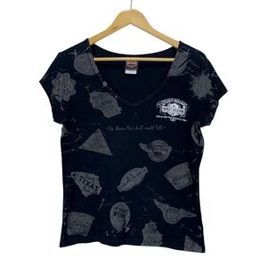 Harley-Davidson Black Graphic Short Sleeve Tee women’s Size Large